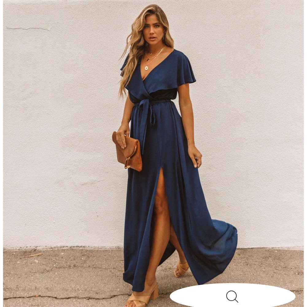NWOT VICI Collection, LOST IN THE MOMENT MAXI NAVY